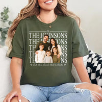 Personalized Family Photo Name Shirt, Custom Picture Name Tee, Thanksgiving Family Shirt, Matching Holiday Outfit, Thoughtful Holiday Gift