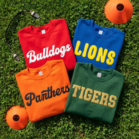 Custom Puff Print Team Name Sweatshirt, Personalized Mascot Puff Shirt, Raised 3D Spirit Hoodie, Game Day School Tee, Team Mom Gift