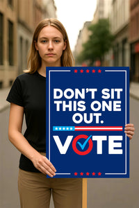 Vote Early Democracy Protest Sign, Vote Early No Kings Poster, Anti-Trump Resist Fascism, Protect Democracy, Political Activist Rally Sign