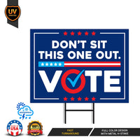 Democracy vs Fascism Protest Yard Sign - Vote Early, No Kings, Anti-Trump, Protect Democracy, Resist Fascism Yard Sign with Metal H-Stake