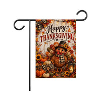 Happy Thanksgiving Turkey Garden Flag, 12x18 Double Sided Yard Flag, Autumn Welcome Sign, Fall Porch Decor, Thanksgiving Hostess Gift