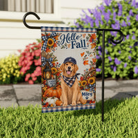 Personalized Dog Photo Yard Flag, 12x18 Inch Double Sided, Custom Pet Name Garden Flag, Hello Fall Porch Decor, Best Dog Mom Fall Gift