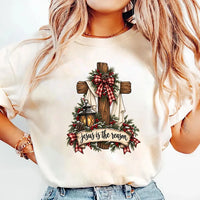 Jesus Is the Reason for the Season Shirt, Christian Christmas Cross Tee, Faith Holiday Shirt, Christmas Gift for Her, Stocking Stuffer
