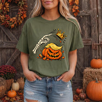 No Kings Halloween Anti Trump Shirt, Vote Early, Liberal FDT Spooky Fall Tee, Pumpkin Crown, Halloween Party Outfit, Liberal Friend Gift