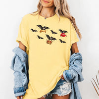 No Kings Protest Shirt, Anti Trump Bats Carrying MAGA Hat Shirt, Liberal Spooky Bat Graphic Tee, Spooky Halloween Statement, Democrat Gift