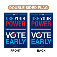 Vote Early Democracy Protest Garden Flag, Double Sided, No Kings Vote Early , Election Protect Democracy, Anti-Trump, Resist Fascism Flag