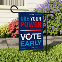 Vote Early Democracy Protest Garden Flag, Double Sided, No Kings Vote Early , Election Protect Democracy, Anti-Trump, Resist Fascism Flag