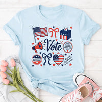 Coquette Vote Election Day Shirt, Patriotic Bow Voting Tee, American Flag Voter Sweatshirt, Election Day Outfit, Gift for Women Voters