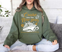 Cruise Into New Year Shirt, 2026 New Year Cruise Tee, Holiday Party Vacation Top, Sailing Together Holiday Shirt, Gift for Cruisers