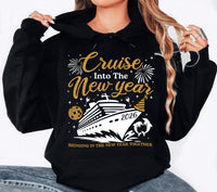 Cruise Into New Year Shirt, 2026 New Year Cruise Tee, Holiday Party Vacation Top, Sailing Together Holiday Shirt, Gift for Cruisers