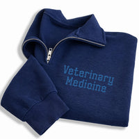 Veterinary Medicine Embroidered Quarter Zip Sweatshirt, Gothic Vet Tech Pullover, Vet School Graduation Outfit, Gift for Veterinarians