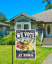 Vote Early Democracy Protest Garden Flag, Double Sided, No Kings Vote Early , Election Protect Democracy, Anti-Trump, Resist Fascism Flag