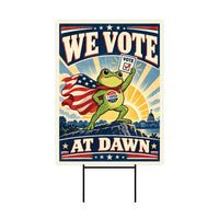 Democracy vs Fascism Protest Yard Sign - Vote Early, No Kings, Anti-Trump, Protect Democracy, Resist Fascism Yard Sign with Metal H-Stake