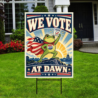 Democracy vs Fascism Protest Yard Sign - Vote Early, No Kings, Anti-Trump, Protect Democracy, Resist Fascism Yard Sign with Metal H-Stake