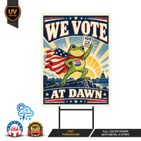 Democracy vs Fascism Protest Yard Sign - Vote Early, No Kings, Anti-Trump, Protect Democracy, Resist Fascism Yard Sign with Metal H-Stake