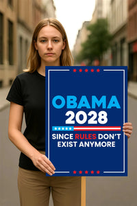 Obama 2028 Democracy vs Fascism Sign, Vote Early No Kings Poster, Anti-Trump Resist Fascism, Save Democracy, Political Activist Rally Sign