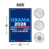Obama 2028 Democracy vs Fascism Garden Flag, Double Sided, No Kings Vote Early , Election Protect Democracy, Anti-Trump, Resist Fascism Flag