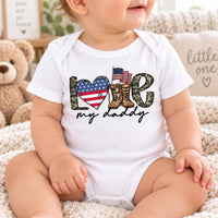 Personalized Military Dad Shirt, Custom Love My Daddy Tee, Patriotic Family Matching Shirts, Deployment Homecoming Gift, Father's Day Gift