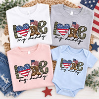Personalized Military Dad Shirt, Custom Love My Daddy Tee, Patriotic Family Matching Shirts, Deployment Homecoming Gift, Father's Day Gift