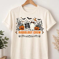 Radiology Crew Spooky Skeleton Shirt, X Ray Tech Ghost Tee, Radiologic Technologist Halloween Party Tee, Halloween Gift for Rad Techs