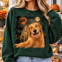 Personalized Pet Halloween Sweatshirt, Custom Dog Ghost Selfie Crewneck, Funny Pet Photo Shirt, Spooky Dog Mom Gift, Halloween Gift