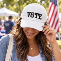 Personalized VOTE Embroidered Hat, Vote Early No Kings Protest Cap, Adjustable Cotton Cap, Mid Term Election Season Gift, Custom Hat Gift