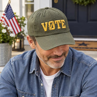 Personalized VOTE Embroidered Hat, Vote Early No Kings Protest Cap, Adjustable Cotton Cap, Mid Term Election Season Gift, Custom Hat Gift