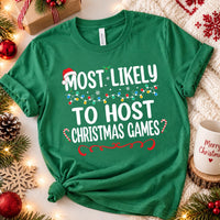 Custom Most Likely Christmas Shirt, Personalized Funny Holiday Tee, Choose Your Phrase Xmas Party Top, Secret Santa Outfit, Christmas Gift