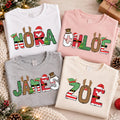 Personalized Christmas Name Shirt, Custom Family Holiday Tee, Festive Tee for Kids & Adults, Holiday Party Outfit, Family Christmas Gift