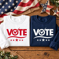 Vote Sweatshirt, Patriotic Election Day Crewneck, Red White Blue Voting Shirt, Vote Early No Kings Protest Shirt, Election Gift for Voters