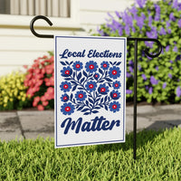 Local Elections Matter Protest Garden Flag, Double Sided, Vote Early No Kings, Protect Democracy, Anti-Trump Flag, Resist Fascism Flag