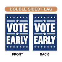 Vote Early Democracy Protest Garden Flag, Double Sided, Vote Early No Kings, Election Protect Democracy, Anti-Trump, Resist Fascism Flag