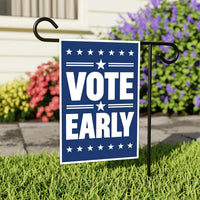 Vote Early Democracy Protest Garden Flag, Double Sided, Vote Early No Kings, Election Protect Democracy, Anti-Trump, Resist Fascism Flag