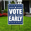 Democracy vs Fascism Protest Yard Sign - Vote Early, No Kings, Anti-Trump, Protect Democracy, Resist Fascism Yard Sign with Metal H-Stake