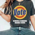 Retro Vote Shirt, Political Satire Graphic Tee, Orange Stain Humor T-Shirt, Vintage Funny Tee for Election Season, Funny Gift for Voters