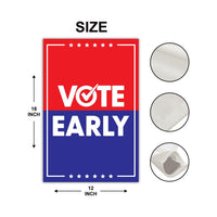 Vote Early Democracy Protest Garden Flag, Double Sided, No Kings Vote Early , Election Protect Democracy, Anti-Trump, Resist Fascism Flag