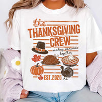 Personalized Thanksgiving Crew Shirt, Custom Family Turkey Tee, Vintage Fall Shirt, Friendsgiving Outfit, Thanksgiving Family Gift 2026