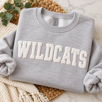 Custom Puff Print Mascot Sweatshirt, Personalized Team Name Shirt, Raised 3D School Spirit Hoodie, Sports Game Day Tee, Team Mom Gift