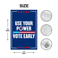Vote Early Democracy Protest Garden Flag, Double Sided, No Kings Vote Early , Election Protect Democracy, Anti-Trump, Resist Fascism Flag