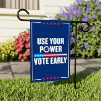 Vote Early Democracy Protest Garden Flag, Double Sided, No Kings Vote Early , Election Protect Democracy, Anti-Trump, Resist Fascism Flag