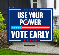 Democracy vs Fascism Protest Yard Sign - Vote Early, No Kings, Anti-Trump, Protect Democracy, Resist Fascism Yard Sign with Metal H-Stake