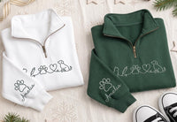 Personalized Vet Tech Embroidered Quarter Zip Sweatshirt, Custom Name Pullover, Vet Clinic Layer, Pet Lover Workwear, Vet Tech Gift