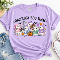 Oncology Boo Team Shirt, Halloween Oncology Nurse Tee, Cute Ghost Cancer Care Shirt, Spooky Season Healthcare Tee, Nurse Halloween Gift