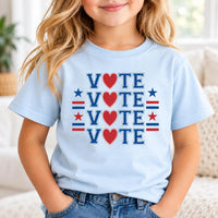 Kids Vote Shirt, Election Day Tee for Boys and Girls, Red White Blue Voting T-Shirt, Patriotic Civic Youth Top, Patriotic Gift for Kids