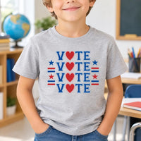 Kids Vote Shirt, Election Day Tee for Boys and Girls, Red White Blue Voting T-Shirt, Patriotic Civic Youth Top, Patriotic Gift for Kids