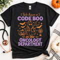 Oncology Nurse Halloween Shirt, Code Boo Ghost Tee, Funny Cancer Care Halloween Top, Spooky Hospital Shift Shirt, Gift for Oncology Nurse