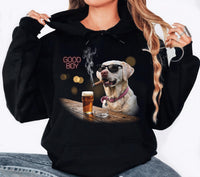 Custom Dog Photo Shirt, Personalized Pet Portrait With Sunglasses, Funny Beer Drinking Graphic Tee, Custom Pet Name Gift for Dog Lovers