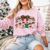 Merry Christmas Nurse Safety Pin Charm Shirt, Cute Retro Holiday Tee, Santa Syringe Medical Shirt, RN Christmas Gift, Gift for Nurse