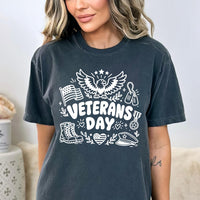 Veterans Day Eagle Shirt, Retro Military Graphic Tee, Patriotic American Flag T-Shirt, Veteran Appreciation Outfit, Gift for Veterans