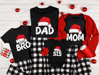 Custom Family Christmas Sweatshirt, Personalized Santa Role Word Tee, Matching Holiday Family Crewneck, Cozy Pajama Outfit, Christmas Gift